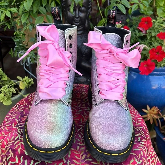 Dr. Martens Pascal Mermaid Multicolor Pastel Glitter Boots - Picture 14 of 16